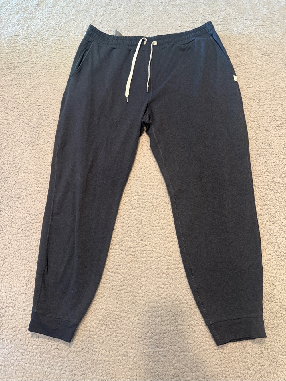 VUORI Performance Jogger Men's Black Drawstring Jogger Pants Size L